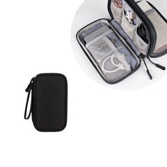 Electronic Organizer Pouch Bag, Multifunctional Large Capacity Makeup Toiletry Bag Portable Digital Accessories Waterproof Storage Bag for Data Cable Headphone Power Bank U Disk