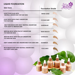 Island Goddess (Sand Sea) Waterproof Full Coverage Vegan, Cruelty-Free 3 in 1 Liquid Foundation, 1 oz. No Parabens, Gluten, Fragrance