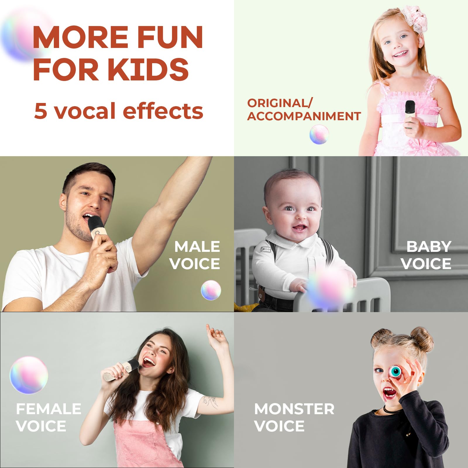 Karaoke Microphone 2 Pack(K1 Beige), K1-L