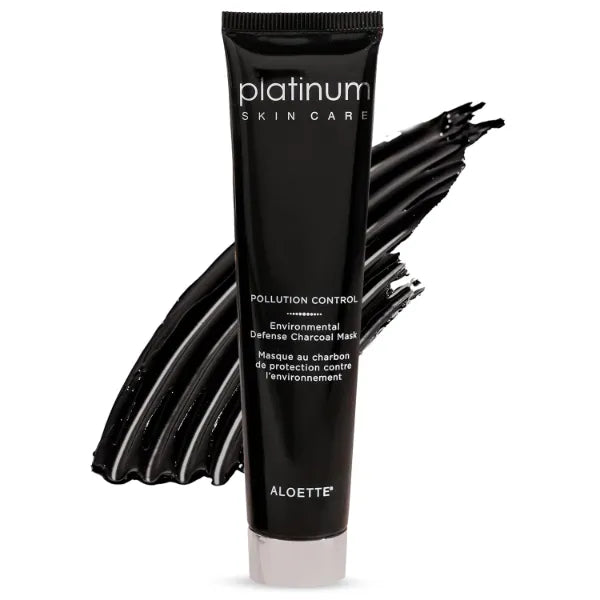 Aloette Deep Cleansing Charcoal Face Mask, Pollution Control - Detoxifying Pore Reducer for Oily Skin to Reduce Acne, Blemishes & Blackheads - Detox Facial Mask for Excess Oil, Dirt & Impurities