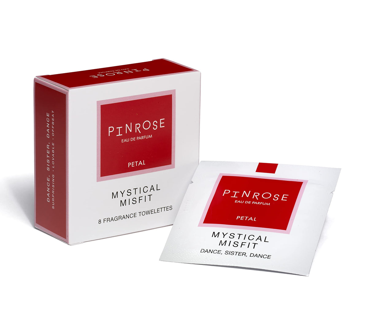 PINROSE Perfumes Mystical Misfit - Eau de Parfum Petal (Fragrance Towelettes) - Vegan, Cruelty-free & Hypoallergenic w/ Essential Oils - Notes of Red Currant, Pink Rose, Vanilla, Jasmine & Musk
