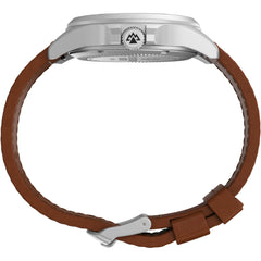 Timex Men's Expedition North Field Post Solar Watch – Black Dial Stainless Steel Case & Bracelet - Brown/Blue