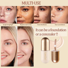 MAKINGTEC 3 Pack Bronzer Contour & Highlighter & Concealer Makeup Set Highly Pigmented Long Lasting Bronzer Contour Wand Waterproof Smooth Natural Highlighters Concealer Bronzer Makeup Gift For Women