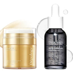 Depology Peptide Complex 10% Wrinkle Defense Serum, GlowLift Collagen Peel-Off Face Mask