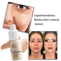 Classic Finish Foundation, Full Coverage Foundation, Matte Poreless Liquid Foundation Makeup, 24h Matte Oil Control Concealer