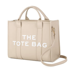JQAliMOVV The Tote for Women - Large PU Leather Trendy Travel Handbag Top-Handle Shoulder Crossbody Bags (Beige), A-beige, Medium