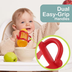 AtRyx Baby Silicone Bottle Handles, 4 Pack Soft Silicone Bottle Handles Baby Bottle Holder for Baby Self Feeding Curved Lightweight Handle Easy for Baby's Small Hands to Grasp Suitable for Bottle