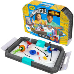 Crayola Colourwhirls Battle Arena Set, Includes 4 String Launch Gyro Spinning Top Art Toys, 4 Washable Markers, Toys & Games for Kids, Ages 6+
