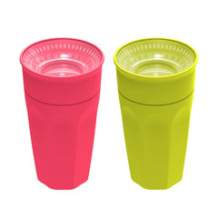 Dr. Brown's Cheers 360 Spoutless Training Cup, 9m+, 10 Ounce, Pink/Turquoise, 2 Count