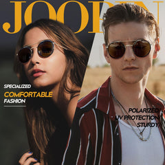 Joopin Polarized Semi Rimless Sunglasses Men Women, Classic Half Frame Sun Glasses UV400 Protection