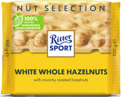 Ritter Sport White Chocolate Hazelnut Bar -100g (Pack of 1)