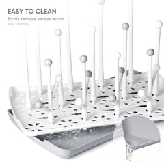 Termichy Baby Bottle Drying Rack with Tray (Grey)