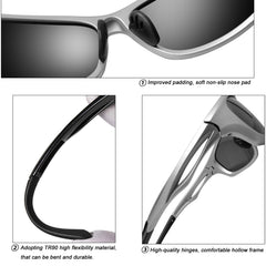 Joopin Polarized Sports Sunglasses for Men Women Driving Cycling Running Fishing Glasses UV400 Protection Wrap Around Shades Lenses