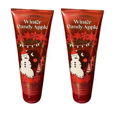 Bath & Body Works Gift Set of of 2 - 8 oz Body Cream - (Winter Candy Apple), Full