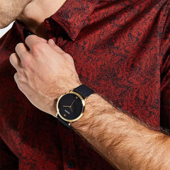 GUESS Mens Quartz Watch, Analog Display and Silicone Strap W1264G1