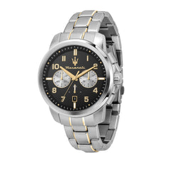 Maserati Herrenuhr Successo Limited Edition, Chronograph, Analog - R8873621028 - Silver and Gold