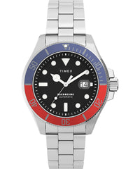 Timex TW2V72100 Harborside Coast Automatic Analogue Watch for Men, 44 mm Size, Silver