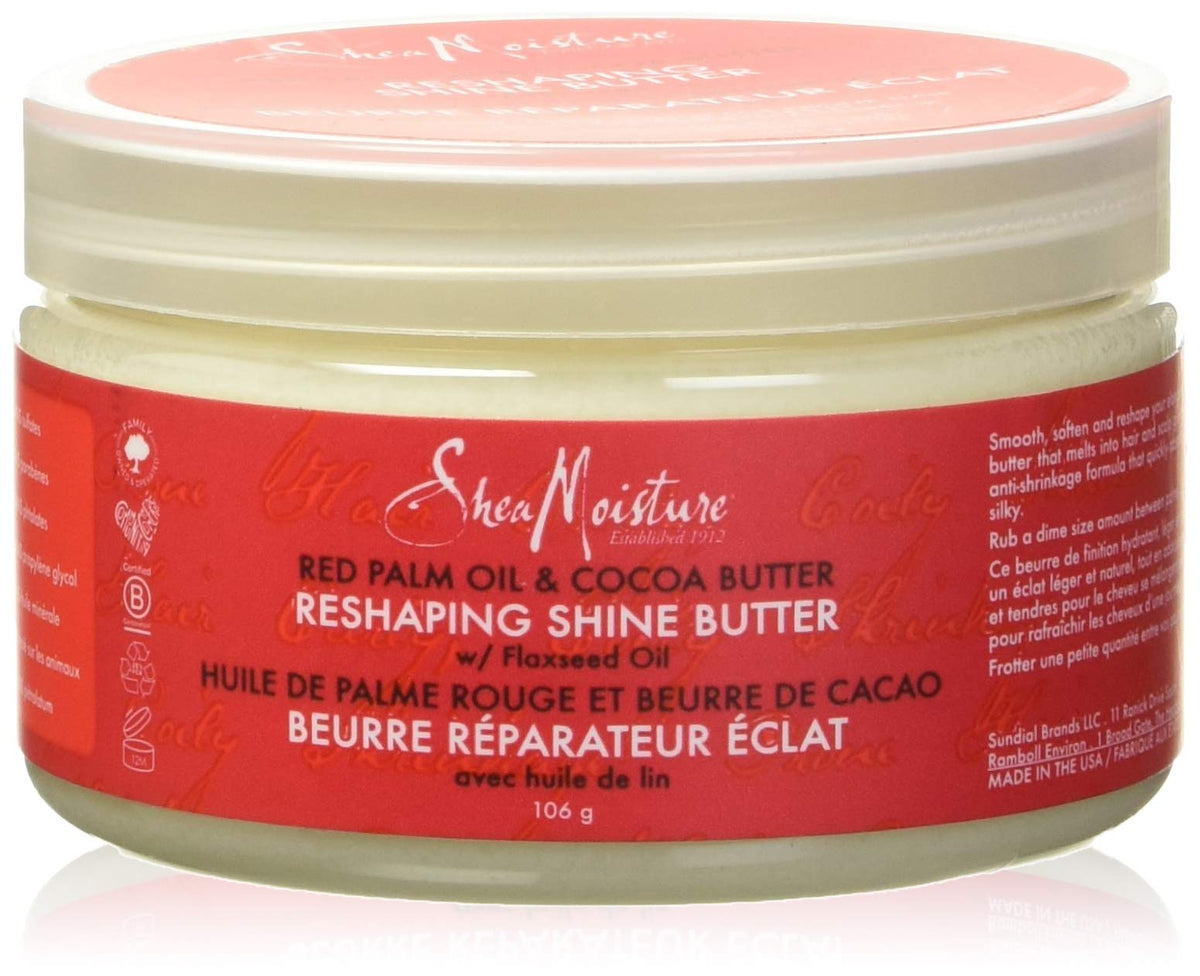 Shea Moisture Red Palm Oil and Cocoa Butter Reshaping Shine Butter for Unisex - 3.75