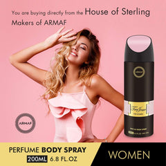 TRES-JOUR WOMEN, Perfume Body Spray, Deodorant for Her - 200ml (PACK OF 6) By ARMAF, From The House of Sterling