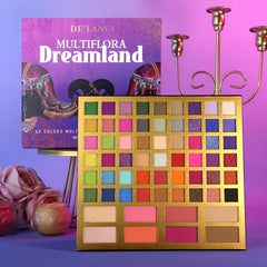 DE'LANCI All-in-One Makeup Palette (62 Colors) – Large, Highly Pigmented Eyeshadow, Blush, Highlighter & Contour Kit – Multichrome Finishes