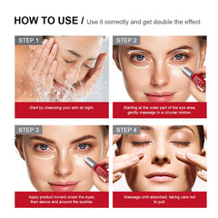 KASTWAVE 2Pcs Retinol Eye Stick, Retinol Eye Cream for Dark Circles Puffiness Under Eye Bags Fine Lines Wrinkles