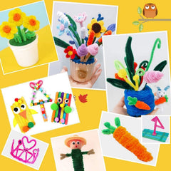 TOYBY Kids Crafts and Art Supplies Jar Kit for Kids Age 4-9, 560+ Pieces Included Pipe Cleaners Craft,Glitter Glue,Pom Poms,Feather, Make Bracelets and Necklaces - for Craft DIY Art Supplies (Model A)