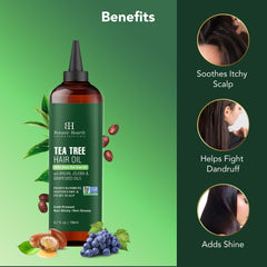 Botanic Hearth Tea Tree Oil for Hair | With Jojoba & Grapeseed Oils | Soothes Itchy Scalp & Fights Dandruff | Non GMO Verified | 6.7 fl oz, Pack of 2
