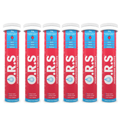 O.R.S Hydration Tablets With Electrolytes, Vegan, Gluten And Lactose Free Formula – Soluble Sports Hydration Tablets With Natural Strawberry Flavour, 144 Tablets (Pack Of 6 x 24)