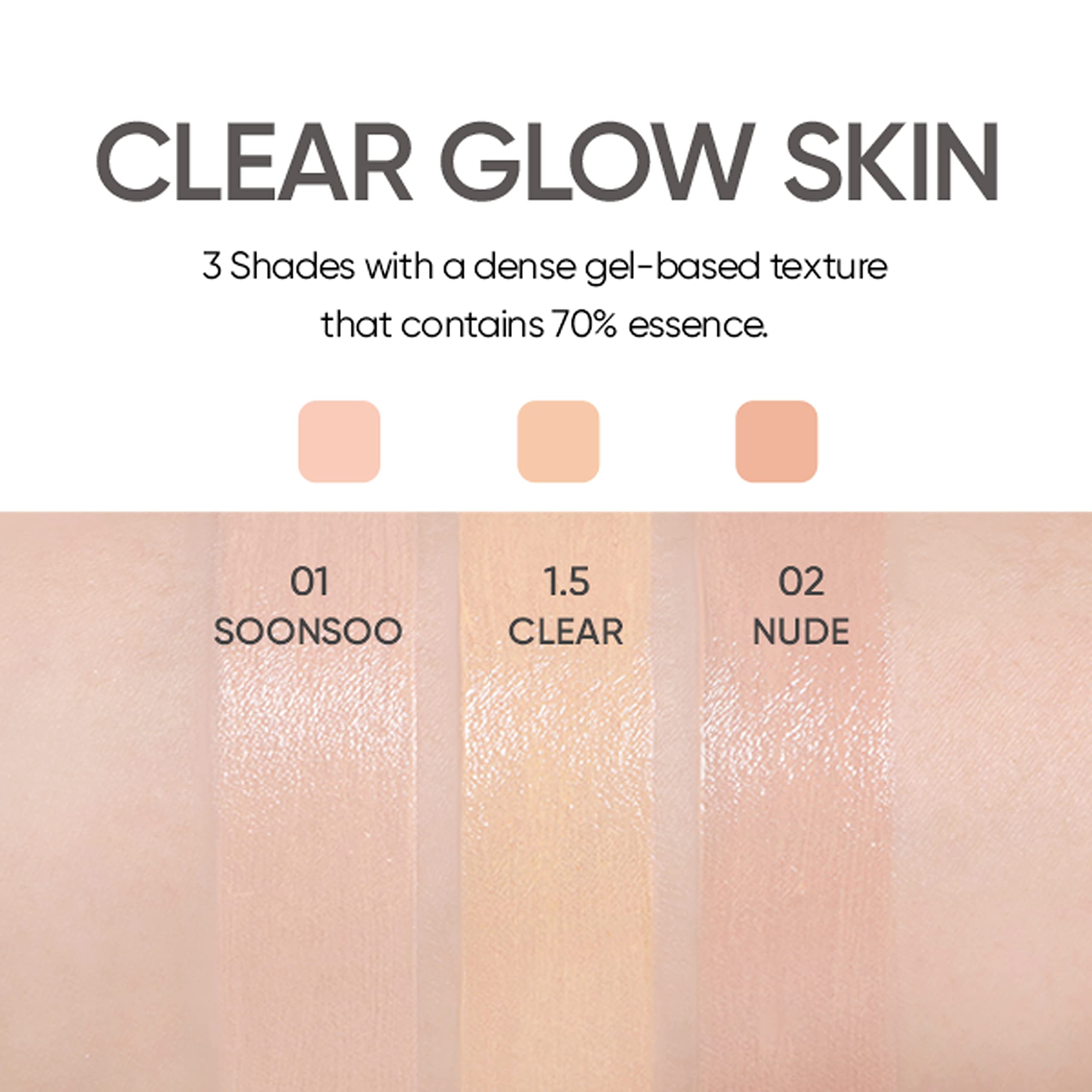 AMUSE Dew Jelly Vegan Cushion Foundation 1.5 CLEAR
