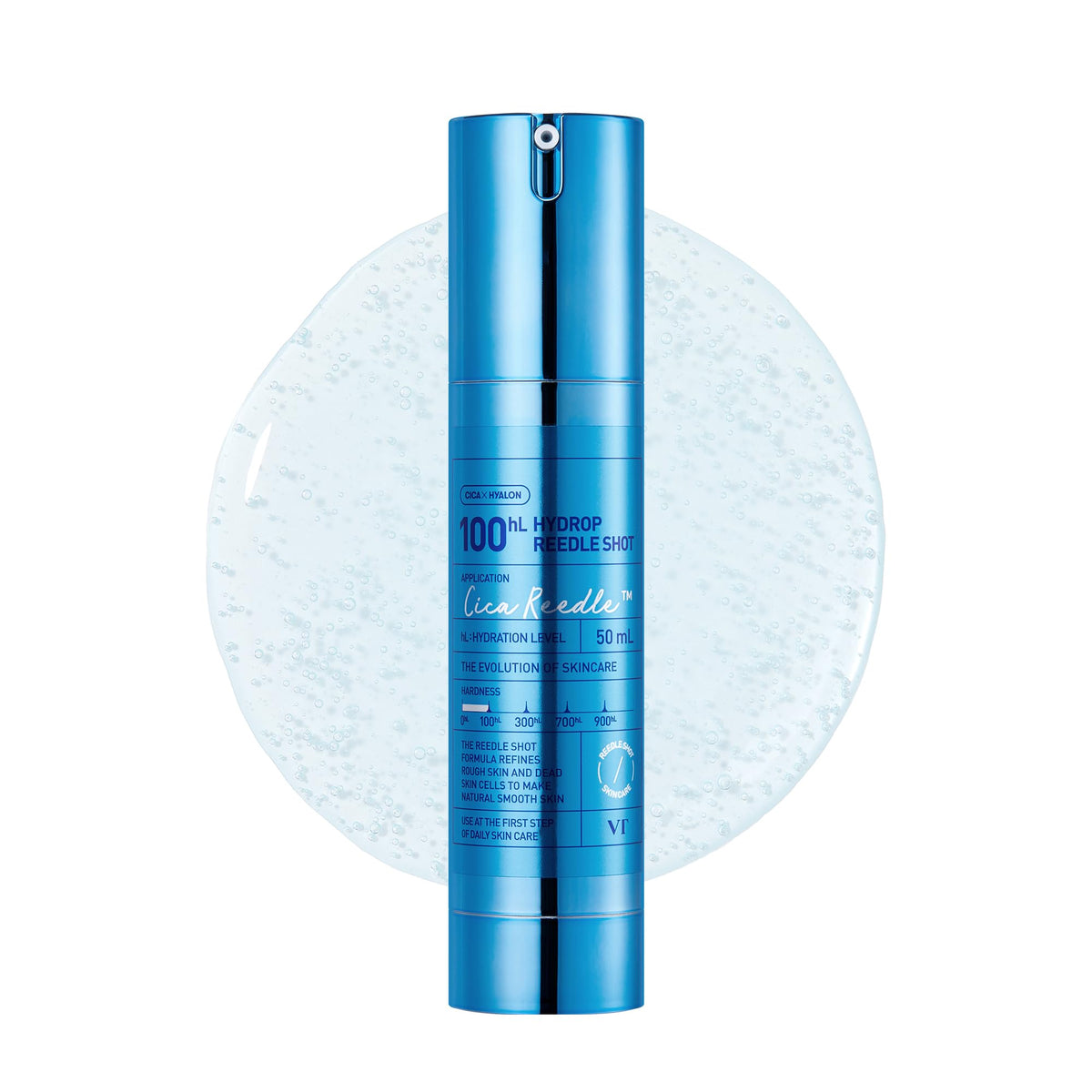 VT COSMETICS Hydrop Reedle Shot 100hL | Hyaluronic Acid Microneedling Serum, Intensive Hydrating & Moisturizing Exosome, Soft & Glass Skin, Korean Skin Booster1.69 Fl Oz.(50ml)