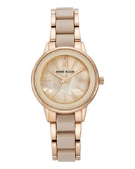 Anne Klein Resin Bracelet Watch for Women, Rose Gold/Blush Pink