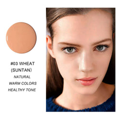 Mushroom Head Air Cushion CC Cream High Coverage Foundation Long Lasting Waterproof Brighten BB Moisturizing Medium Concealer For Oily Skin Hides Face Pores ,with Makeup Sponge