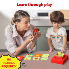 Skillmatics Guess in 10 Junior Food We Eat for Kids, Boys, Girls, and Families Who Love Card Games, Board Games and Educational Toys, Travel Friendly, Gifts for Ages 3, 4, 5, 6