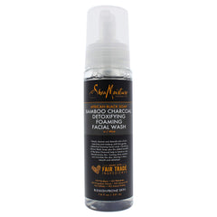 Shea Moisture African Black Soap Detox Foaming Face Wash with Bamboo Charcoal for Unisex, 20 ml