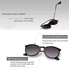 SUNGAIT Vintage Round Sunglasses for Women Men Classic Retro Designer Style