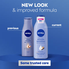NIVEA Body Lotion for Dry Skin, Shea Smooth, with Deep Moisture Serum, 48H of Indulging Moisture Care, 250ml