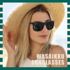 WASAIKKU Polarized Sunglasses for Men Women Classic Fashion Sunglasses Baseball Cycling Driving Fishing Golf Mens Sunglasses with UV Protection (black matte frame with black lens)