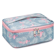 COOLBABY Travel Makeup Bag Large Cosmetic Bag Makeup Brushes Case Organizer Gifts for Women Girls Flamingo(PinK）, YLY012-PK