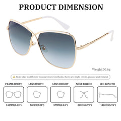 FEISEDY Womens Pilot Sunglasses Oversized Butterfly X Shape Design Cateye Cute Lady Sunglasses B2738