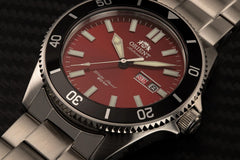 Orient Kano/Big Mako Men's Automatic Manual Winding Mechanical Sports Steel Silicone Wrist Watch - Underwater