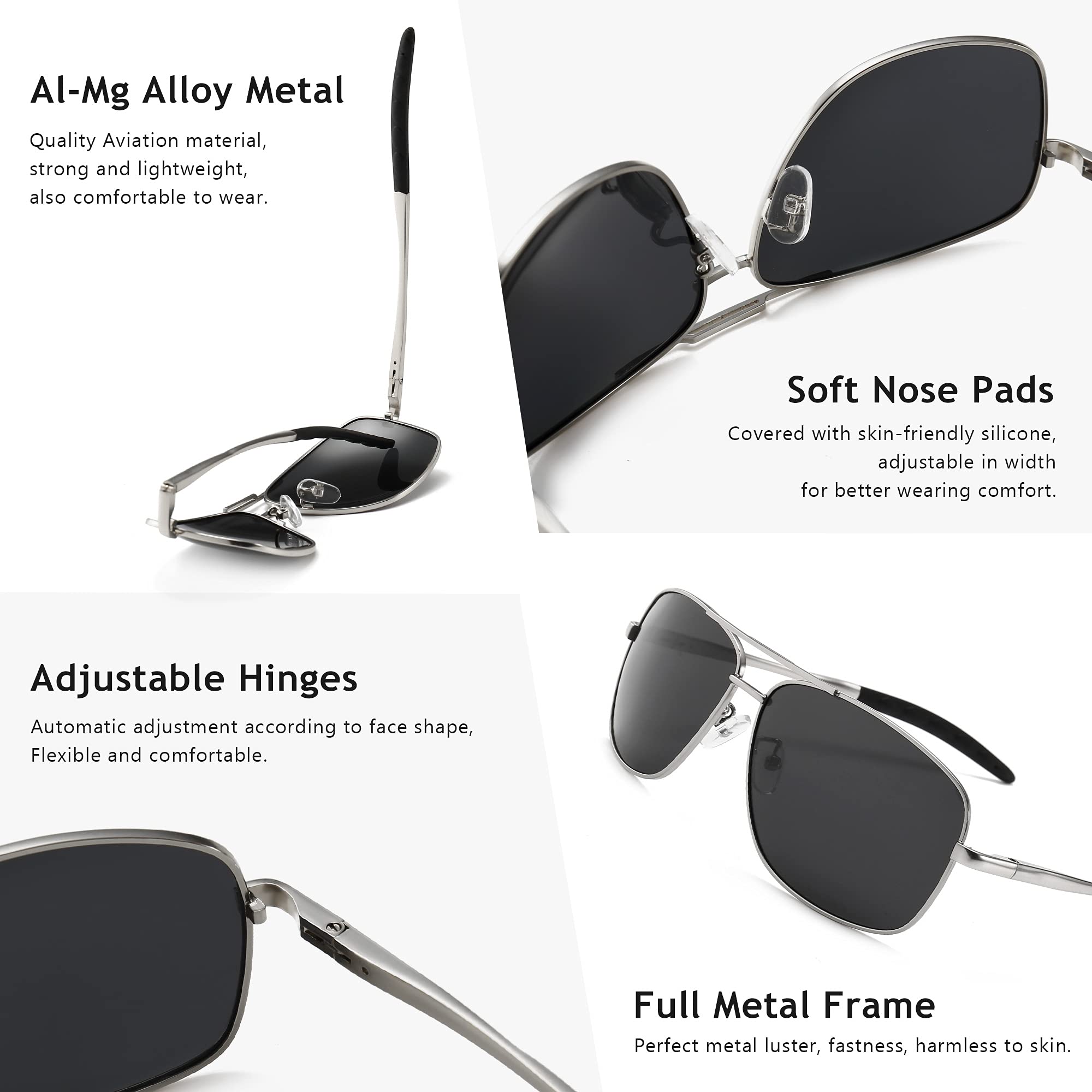 Men's polarized sunglasses metal frame 2025