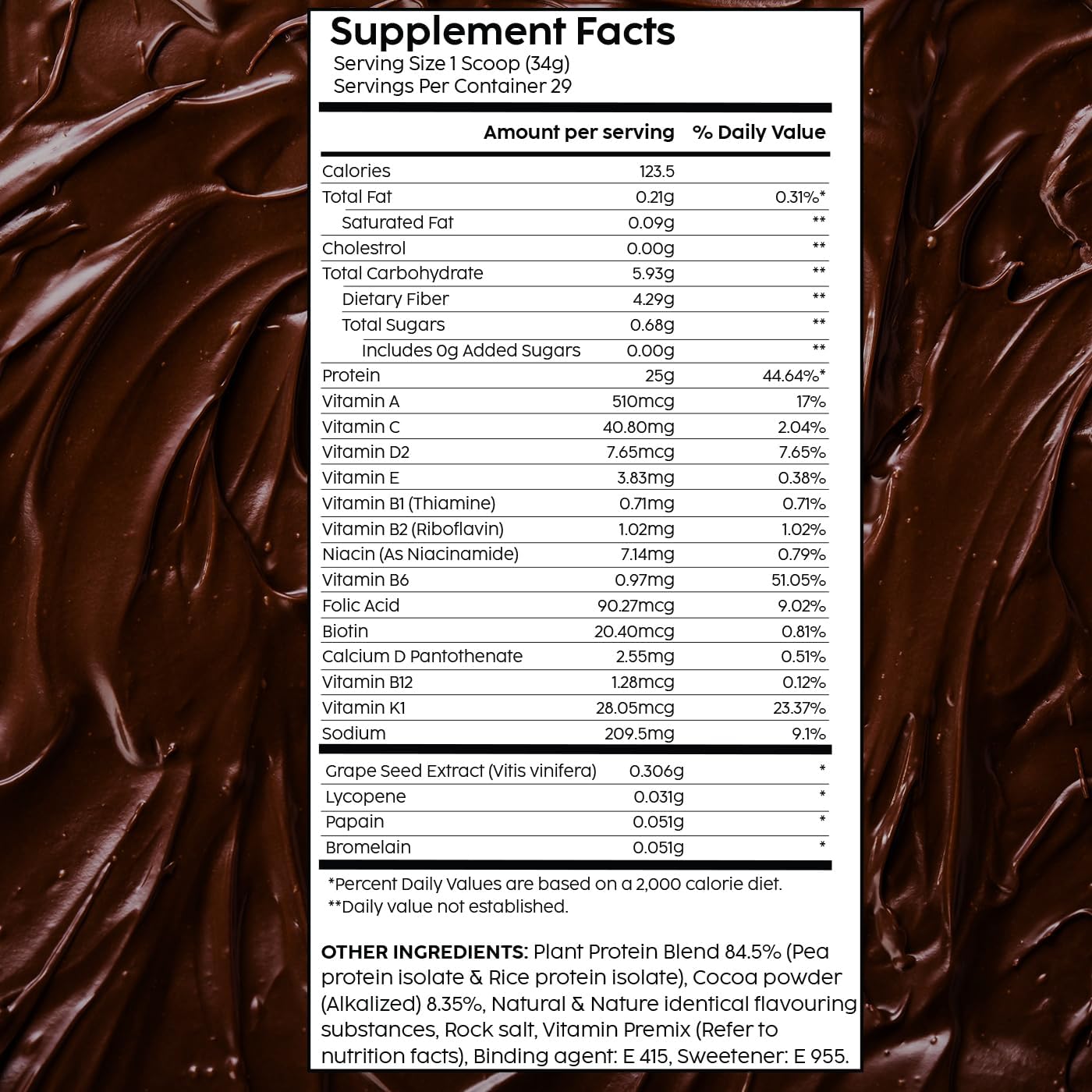 PLIX - THE PLANT FIX Strength Vegan Protein Powder 2 KG (Chocolate) Pea Protein Isolate and Brown Rice Blend, 25 g Protein, No Added Sugar, Gluten free