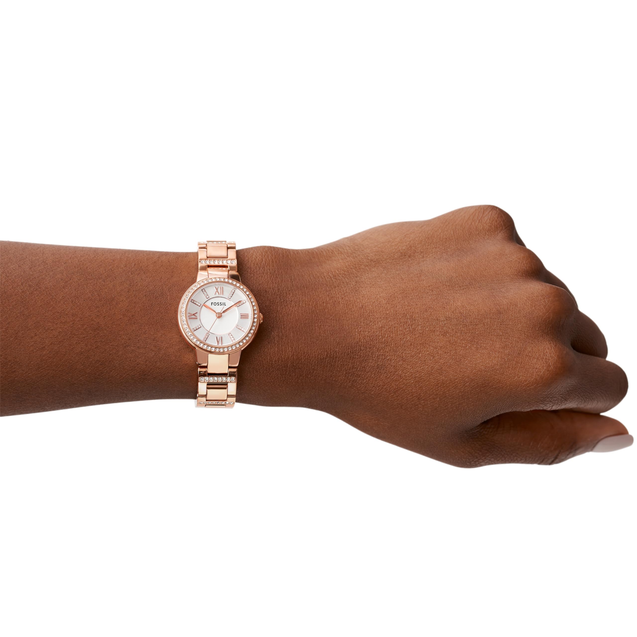 Fossil Womens Quartz Watch, Analog Display and Stainless-Steel Strap