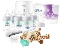 AVENT Philips Anti-Colic Baby Bottle with AirFree All in One Gift Set, SCD308/01, White