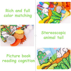 Baby Books Toys, Sensory Toys 0-6 Months Touch Feel Activity Soft Book, Crinkle Cloth Books for Babies, Baby Essentials For Newborn, Car Seat Stroller Soft Toys Gifts For Newborn 0 3 6 12 Months