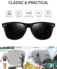 Joopin Polarized Sunglasses Men Women, Classic Square Sun Glasses 100% UV Protection Driving Fishing