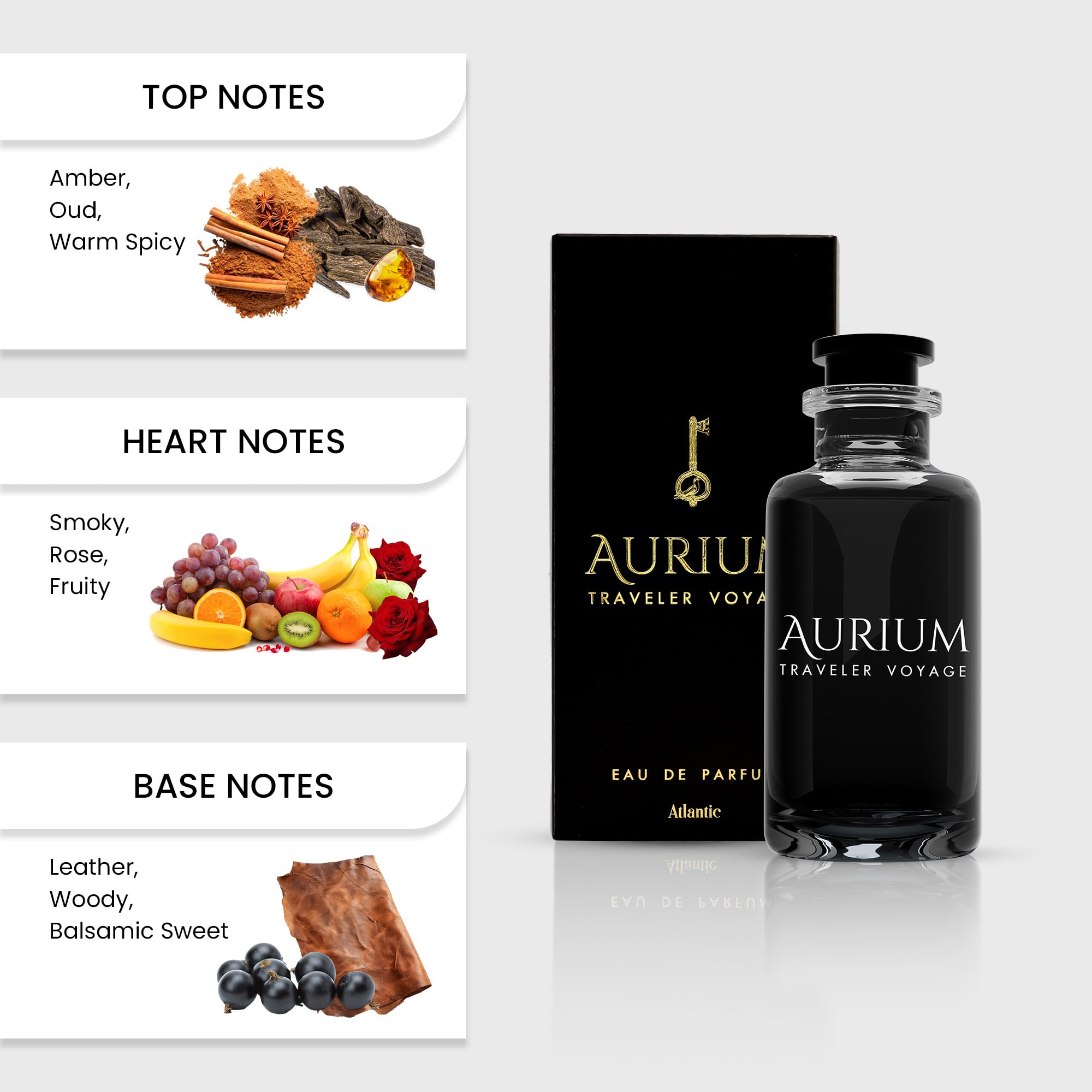 AURIUM Traveler Voyage Perfume For MEN 100ML - Premium Men Perfume - Long Lasting Fragrance For Men