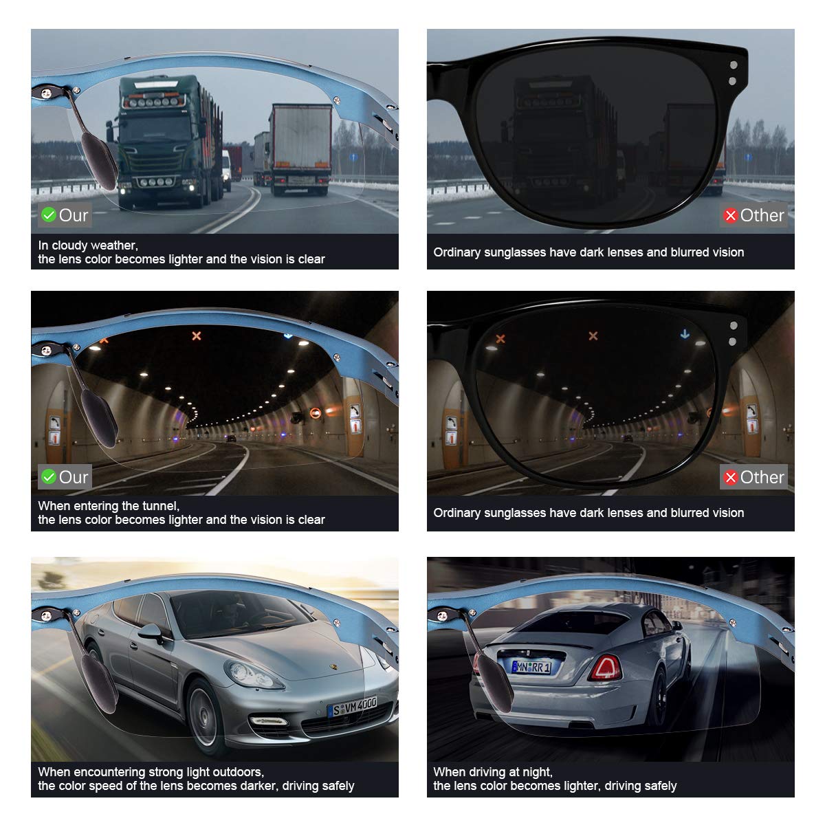 YIMI unisex-adult Night Vision Glasses Night Vision Glasses