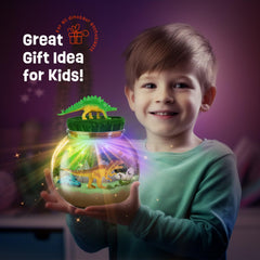 Dinosaur Gifts for Boys - Dinosaur Terrarium Kit for Kids - Birthday Gift for Boys Ages 4 5 6 7 8-12 Year Old - DIY Dinosaur Toys for Boys - Arts and Crafts Kit for Kids [Amazon Exclusive]