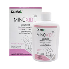 Dr Max Minoxidil 5% Anti Hair Loss Shampoo, Hair Regrowth With Protein Caffeine Long Lasting Relife of Itching And Flaking